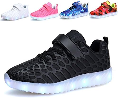 VIIRUN Little/Big Kids LED Light Up Running Shoes Boys and Girls USB Charging Flashing Sneakers For Christmas ¡­