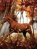 Forest Enchantment, A Heavenly Horses 300 Large Piece Jigsaw Puzzle By Lafayette Puzzle Factory