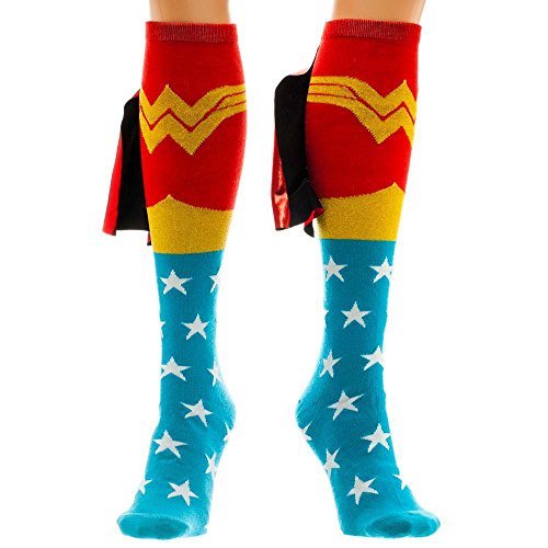 Wonder Woman Cape Knee High Socks 1 x 1in