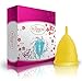 Blossom Menstrual Cup, Say No to Tampons | Get Blossom Cups for Menstrual Days| Period Cup, Reusable Menstrual Cup, Silicone Cup (Small Menstrual Cup, Yellow)
