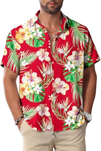 Amazon.com: RJC Tropical Parrot Hawaiian Aloha Shirt, M, Black