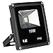 LE® 10W Super Bright Outdoor LED Flood Lights, 100W Halogen Bulb Equivalent, Waterproof, 760lm, Daylight White, 6000K, Security Lights, Floodlight