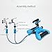 TOLOCO Garden Sprinkler,360° Automatic Rotating Portable Lawn Sprinkler, Outdoor Automatic Sprinkler for Lawn Irrigation System,Oscillating Rotary High Impact Sprinkler System,Water Up to 3600 Sq. Ft.