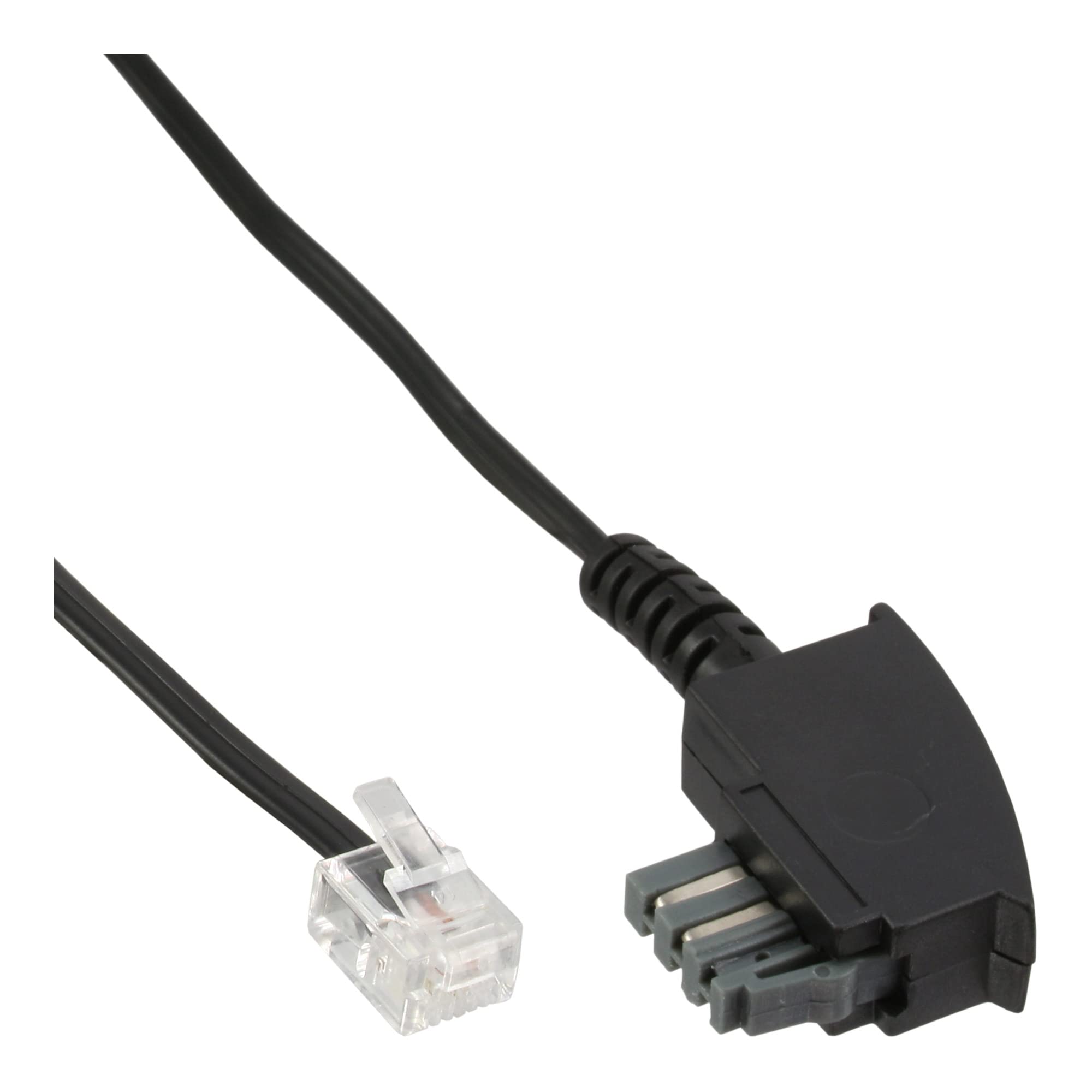 InLine Connection Cable TAE-N to RJ11 (6P4C) black Black 1 m