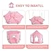 Ejoyous Princess Castle Kids Play Tent, Baby, Toddler, Child, Girls Indoor And Outdoor Play House With Star LED Lights, Large, Pink