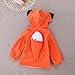 AWEHIRU TOMKIRA Baby Kids Boys Girls Cute Fox Cloak Hooded Outfits Hoodie Coat Outwear Jacket (Orange, 1-2 Years)