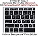 Hebrew Keyboard Stickers Lettering on Transparent & Non Transparent (Opaque) Background for Windows & Mac Keyboards (White-Small-Transparent)