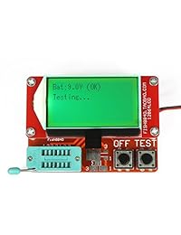 DROK multifunción Mega328 Transistor NPN PNP Checker condensador ESR SCR MOSFET resistencia diodos probador medidor 12864 LCD visualización, S, 1
