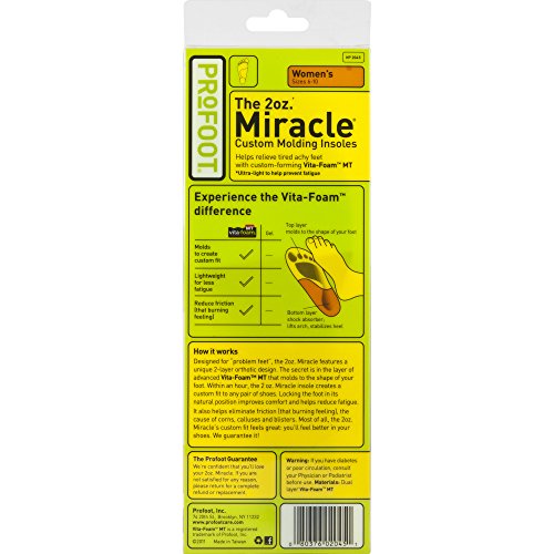ProFoot Original Miracle Custom Molding Orthotic Insoles, Women's 6-10, 1 Pair - Thumbnail 2