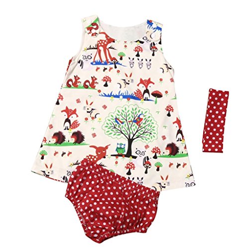 image for AMA(TM) Newborn Infant Baby Girls Summer Sleeveless Woodlands Princess