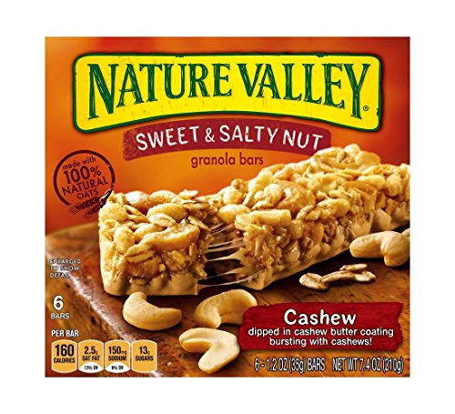 6-1.2oz bar net wt 7.4 o Nature Valley sweet&salty cashew nut gronola bar (016000168930)