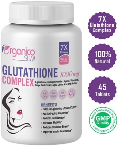 OrganicoSlim Glutathione Complex 7X -1000 mg (45 Tablets)