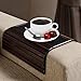 Kleeger Sofa Arm Tray Table: Wood Side Table Tray| Flexible, Portable & Folding Couch Drink Holder