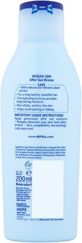 NIVEA SUN After Sun Bronze Lotion 200ml Tan Prolonging Hydration Moisturiser view 2