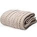 Battilo Light Grey Throw Blanket for Couch, Woven Chenille Knit Throw Blanket Versatile for Chair, 51 x 67 Inch Super Soft Warm Decorative Blanket for Bed, Sofa and Living Room