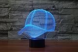 3D Optical Illusion LED Desk Lamp , 7 Color