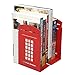 DYQWT Newest Creative Telephone Booth Bookend Bookends Racks,A Pair (Red)