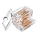 Cotton Swab Holder,Qtip Holder Dispenser Clear Plastic Acrylic Jar for Cotton Ball,Cotton Swab,Q-Tips,Makeup Storage Holder Box Organizer Container with Lid …