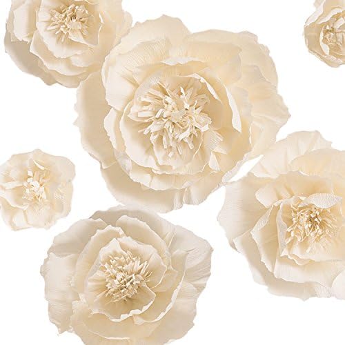 BQUQO Artificial Flowers Tissue Craft Paper flower for Indoor Living Room Decor Art Classic Giant Flower Wedding Decoration