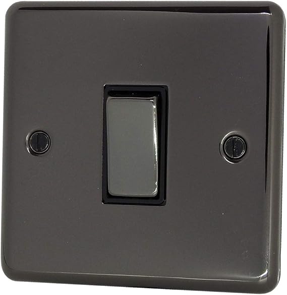 Discount Electrix 1 Gang 2 Way 10 Amp Light Switch Black Nickel Finish with Balck Insert Amazon