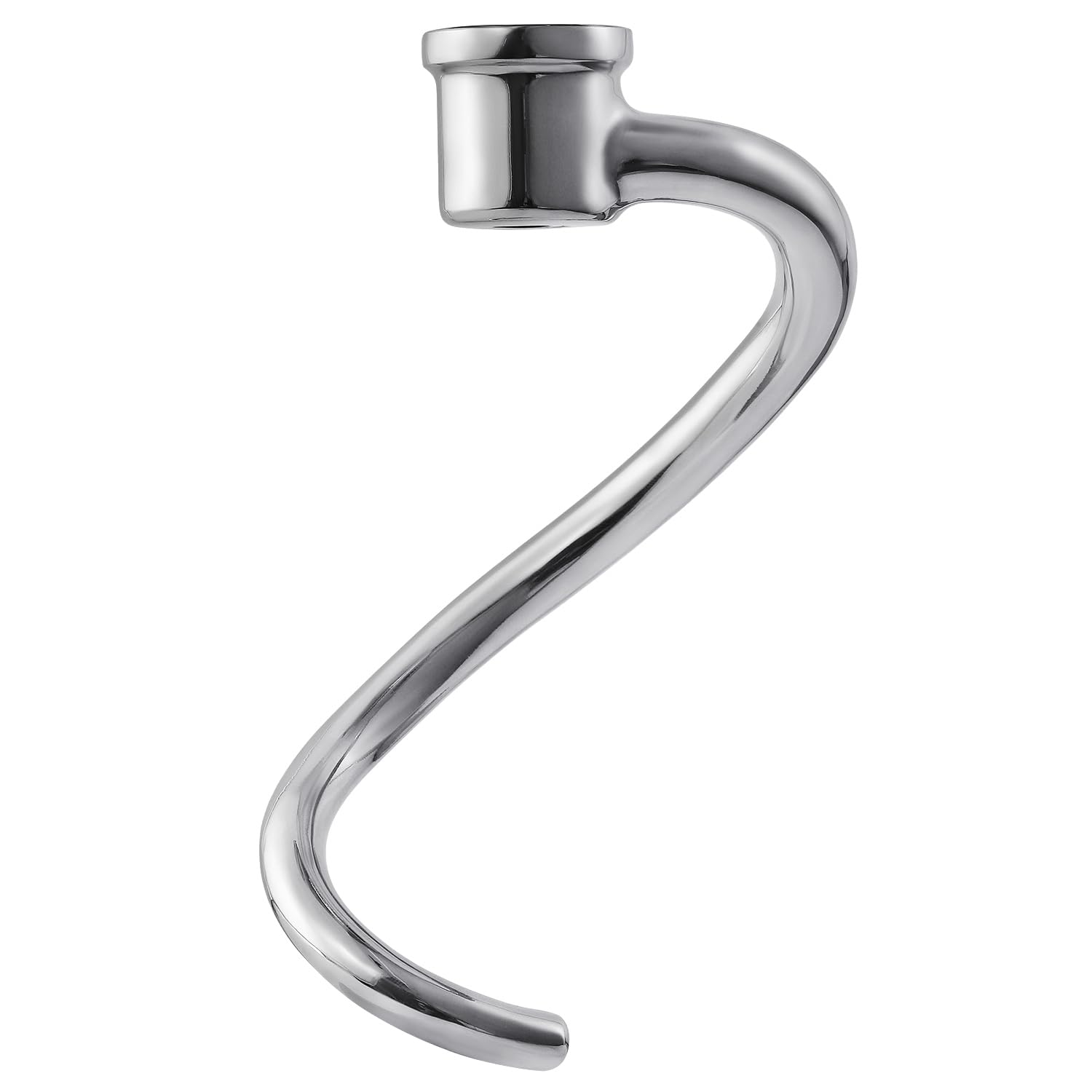 6 QT Dough Hook for KitchenAid Mixer, Stainless Steel Spiral Dough Hook Attachment for KitchenAid 5.5-6 Quart Bowl-Lift Stand Mixers, Fits Models KV25G0X, KP26M1X, Pro 600 Series