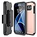 Galaxy S7 Case, Trianium [Duranium Series] Heavy Duty Case [Rose Gold] Holster Case Belt Clip + Protective Cover with Built-in Screen Protector for Samsung Galaxy S7 2016 (TMS7D04)