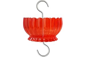 HOLAHOMA Ant Moat for Hummingbird Feeder - 9 OZ Extra Large Capacity Insect Guard - Red Daisy
