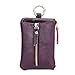Aladin Womens Leather Key Case/Zipper Coin Purse/Card Holder Wallet Purple