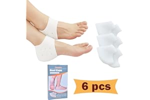 PNRSKTER Plantar Fasciitis Gel Heel Protectors - 3 Pairs Heel Cups for Women & Men Heels Pain Relief - Heel Pads Cushions for Achilles Tendonitis Dry Cracked Heel Support Cushion