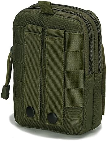 CoolLifes Tactical Military Molle Hip Waist Belt Wallet Pouch Purse Waist Fanny Pack Pocket Phone Case for IPhone 7 6S 5S for Samsung Galaxy S6 for Outdoor Camping Climbing(Green)