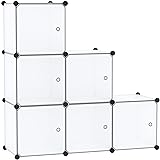 C&AHOME Cube Storage Organizer with Doors, 6-Cube