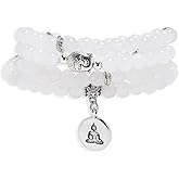 oasymala 108 Mala Beads Bracelet/Necklace with Buddha Charm – Meditation Beads, Yoga Jewelry, Prayer Beads, Zen Necklace – Ideal Gift for Spiritual Practice