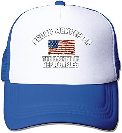 GD54 Proud Member Of The Basket Of Deplorables Funny Trucker Hat With Mesh Caps RoyalBlue