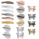Jaciya 18 Pack Vintage Hair Clip Hairpins Hair Barrettes Butterfly Leaf Flower Shape Hair Clips Headwear for Lady Girl, 18 Pieces
