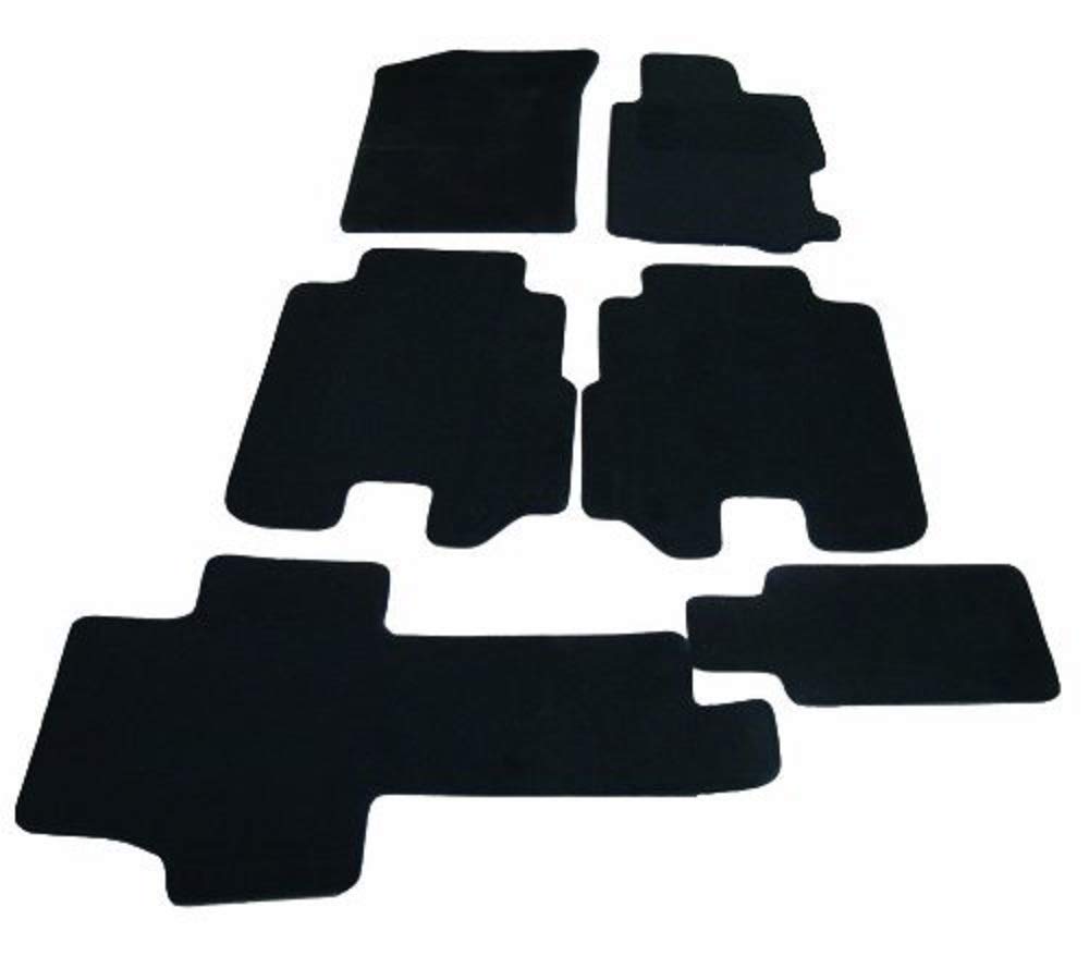 Sakura Car Mats for Honda FR-V Fits 2004 to 2009 Models - Black (6 Pieces)