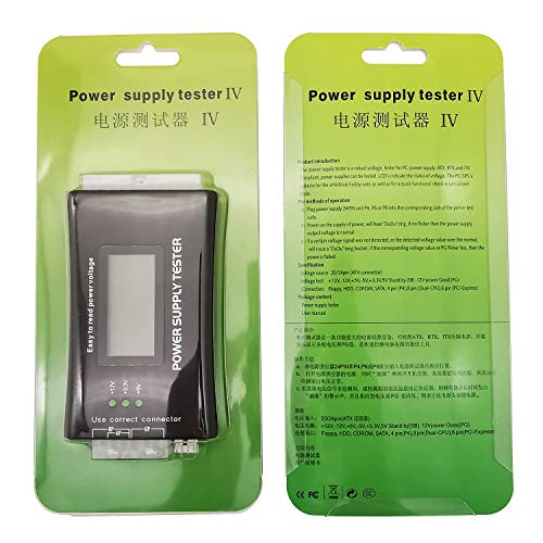 20/24 Pin ATX Computer PC Power Supply Tester for ATX/BTX/ITX/SATA/PCI-E/HDD/BYI Connectors, 1.8'' LCD Screen (Sturdy Plastic Enclosure) - Thumbnail 6