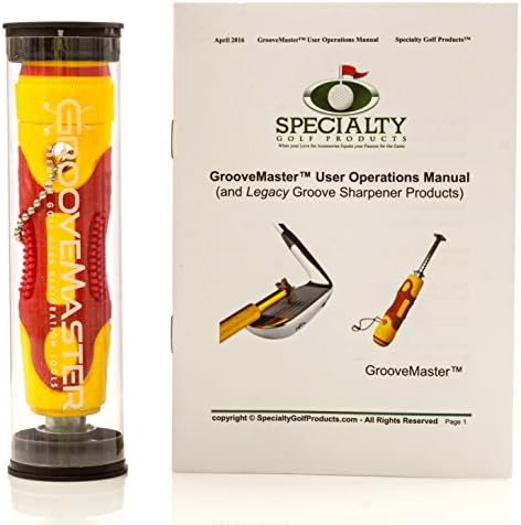 GrooveMaster Golf Club Groove Sharpener with Comfortable Adjustable Large Rubber Grip and 6 Cutter Carbide Tungsten Steel Head – with Printed Full Color User Operations Manual GrooveMaster Golf Club Groove Sharpener with Comfortable Adjustable Large Rubber Grip and 6 Cutter Carbide Tungsten Steel Head – with Printed Full Color User Operations Manual