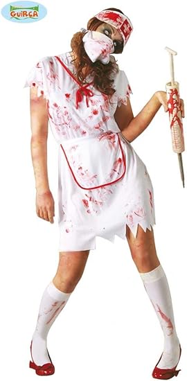 Nurse Zombie Costume Bloody Halloween Zombie Costume For Women Size M L Amazon De Spielzeug