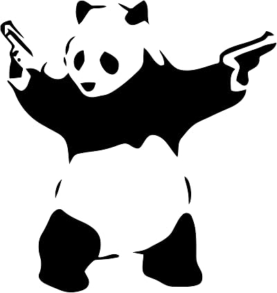 Arubas Banksy Bad Panda Graffiti Sticker Car Vinyl Decal Bumper Funny
