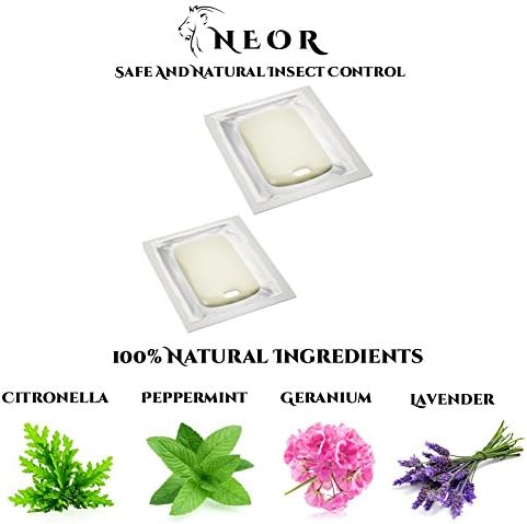 NEOR 100% ALL Natural Insect Mosquito Repellent Active 30 Day / 2 Refill Kit! Easy To Use and Safe for Kids with no Spray, no Deet. (1 Pack of 2 Refills)