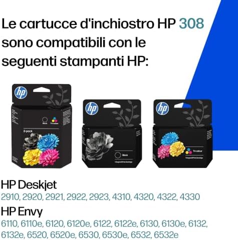 308 Schwarz/Farbe, Original Druckerpatronen 2er-Pack