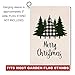 BLKWHT Christmas Garden Flag 12.5 x 18 Vertical Double Sided Winter Buffalo Tree Outdoor Decorations Burlap Small Yard Flag S1026