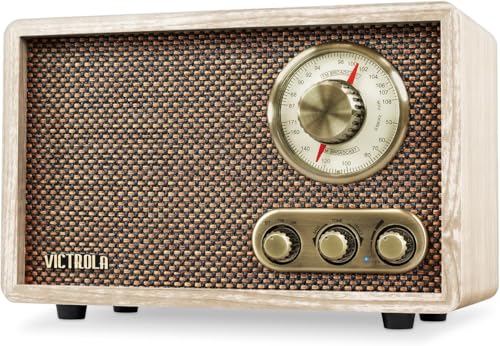 Victrola Willow - Retro Wood Bluetooth Radio, AM/FM - Natural