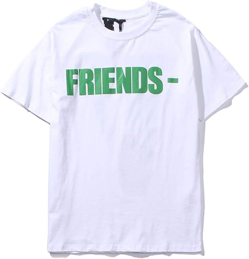 Men T-Shirt Big V Print Cotton Hip-Hop Summer Tee