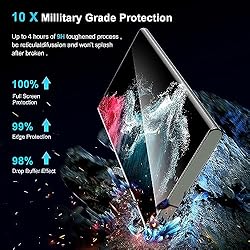 Arshek [2+2 Pack] Galaxy S22 Ultra Privacy Screen