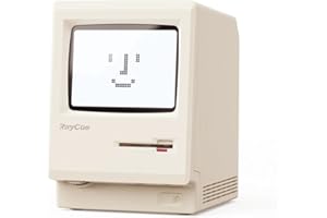 RayCue Maclock WB-8 Retro Pixel Alarm Clock - 1984 Computer-Inspired USB Desk Clock with Pixel Display, Multiple Alarms & Adj