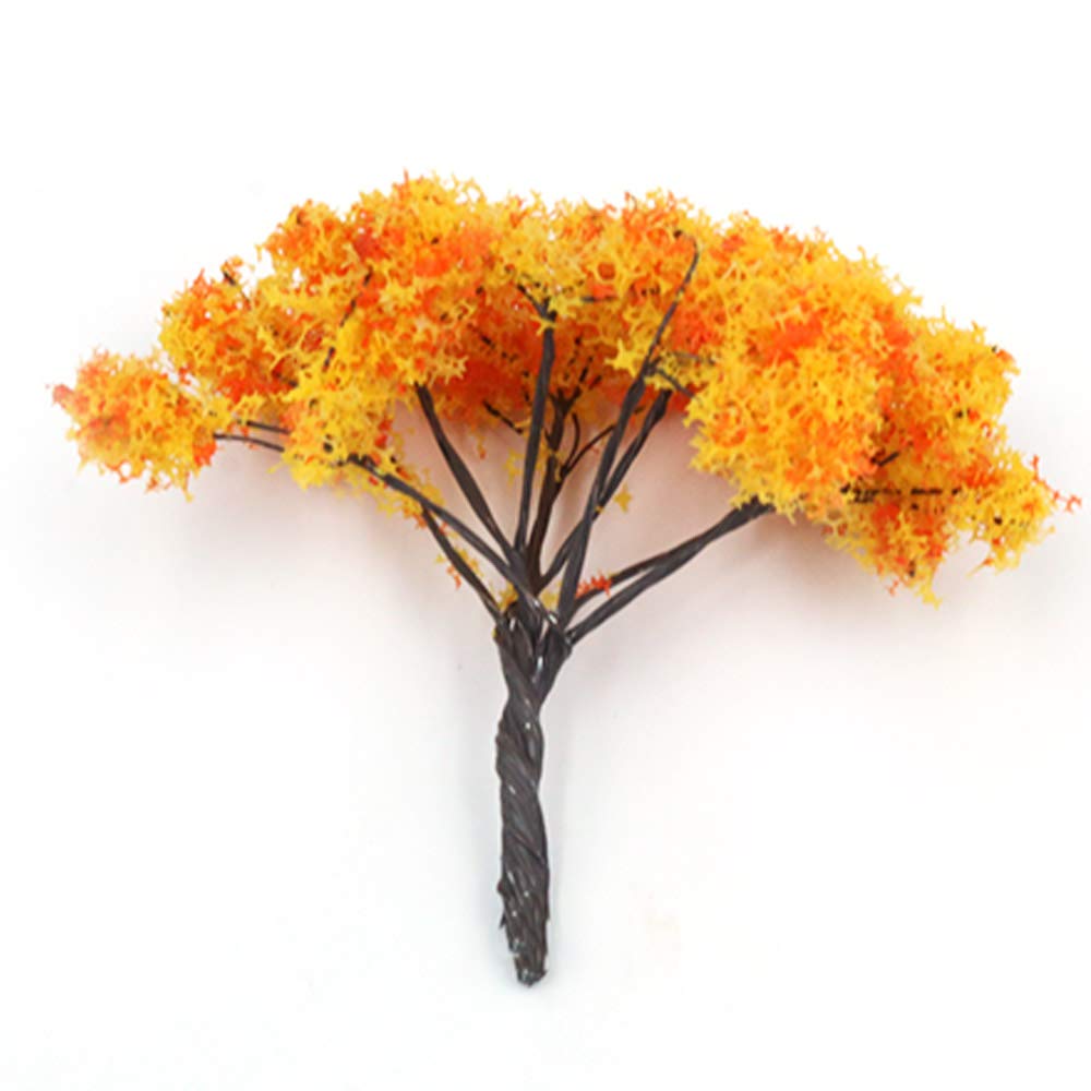 ANCLLO 25pcs 6.5cm Maple Model Trains Trees Scenery for Landscape Architecture Scenery Sand Table Model, Train Model, Scene Layout, Outdoor Landscape