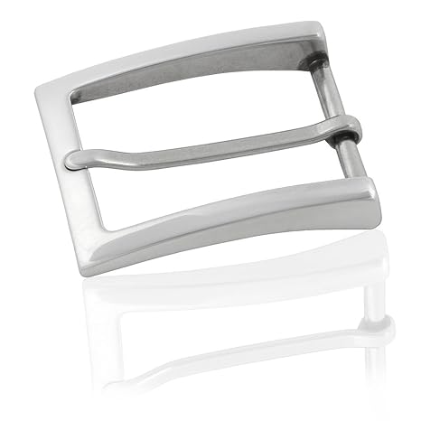 Gürtelschnalle Buckle 35mm Metall Silber Poliert - Buckle Unlimited - Dornschliesse Für Gürtel Mit 3,5cm Breite - Silberfarbe