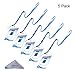 Lanyard Badge Holder, Wisdompro School Supply Vertical Clear PVC Heavy Duty Ziplock Vinyl ID Badge Holder with 23 Inch Adjustable Polyester Detachable Neck Lanyard Strap for College, 5 Sets - Blue