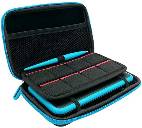 3 in 1 Case Compatible for New 2DS XL,Carrying Case Compatible for Nintendo 2DS XL with Stylus, 2 Screen Protector Film and 8 pcs Game Card Cases – Black